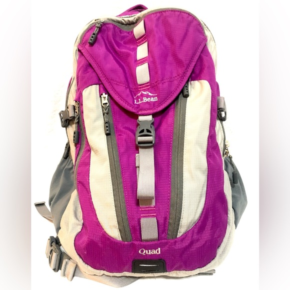 L.L. Bean Bags Ll Bean Quad Backpack Hiking Daypack 3 Orchid Grey